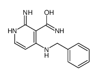 2-amino-4-(benzylamino)pyridine-3-carboxamide Structure