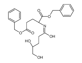 dibenzyl (2S)-2-(4,5-dihydroxypentanoylamino)pentanedioate结构式
