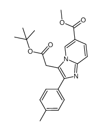 methyl 3-tert-butoxycarbonylmethyl-2-(4-methylphenyl)imidazo[1,2-a]pyridine-6-carboxylate结构式