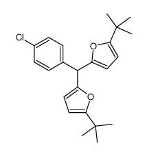 2-tert-butyl-5-[(5-tert-butylfuran-2-yl)-(4-chlorophenyl)methyl]furan Structure