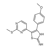 4-(4-methoxyphenyl)-5-(2-methylsulfanylpyrimidin-4-yl)-1,3-thiazol-2-amine结构式