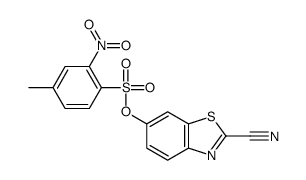 (2-cyano-1,3-benzothiazol-6-yl) 4-methyl-2-nitrobenzenesulfonate结构式