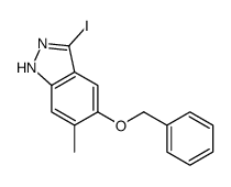 3-iodo-6-methyl-5-phenylmethoxy-2H-indazole结构式