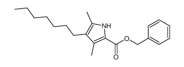 benzyl 4-heptyl-3,5-dimethyl-1H-pyrrole-2-carboxylate结构式