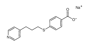 4-(3-pyridin-4-ylpropylsulfanyl)benzoic acid sodium salt结构式