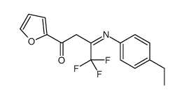 3-(4-ethylphenyl)imino-4,4,4-trifluoro-1-(furan-2-yl)butan-1-one Structure