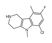 6-Chloro-8-fluoro-5,9-dimethyl-2,3,4,5-tetrahydro-1H-pyrido[4,3-b]indole Structure