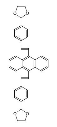 1,3-Dioxolane, 2,2'-[9,10-anthracenediylbis(2,1-ethynediyl-4,1-phenylene)]bis Structure