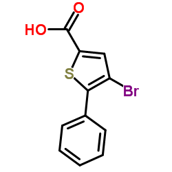 4-Bromo-5-phenyl-2-thiophenecarboxylic acid结构式