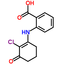 2-((2-Chloro-3-oxocyclohex-1-enyl)amino)benzoic acid Structure