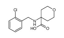 2H-Pyran-4-carboxylic acid, 4-[[(2-chlorophenyl)methyl]amino]tetrahydro Structure