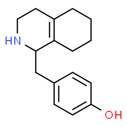 (-)-alpha-(1,2,3,4,5,6,7,8-octahydro-1-isoquinolyl)-p-cresol structure