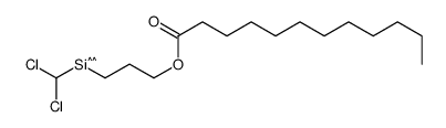 3-(dichloromethylsilyl)propyl laurate structure