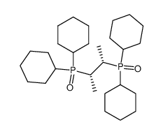 ((2S,3S)-butane-2,3-diyl)bis(dicyclohexylphosphine oxide)结构式