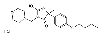 5-(4-butoxyphenyl)-5-methyl-3-(morpholin-4-ium-4-ylmethyl)imidazolidine-2,4-dione,chloride结构式
