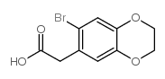 (7-溴-2,3-二氢-1,4-苯并二噁英-6-基)乙酸结构式
