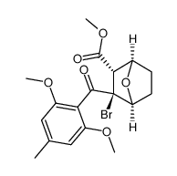 2α-bromo-2β-(2',6'-dimethoxy-4'-methylbenzoyl)-3β-methoxycarbonyl-7-oxabicyclo(2.2.1)heptane Structure