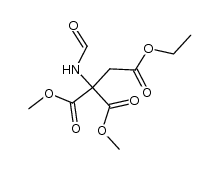 1-formylamino-ethane-1,1,2-tricarboxylic acid-2-ethyl ester-1,1-dimethyl ester结构式