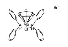 bis-1,2-(diphenylphosphino)ethane(η-cycloheptatrienyl)chloromolybdenum bromide Structure