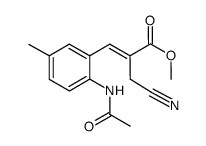 methyl-(E)-3-(2-acetamido-5-methylphenyl)-2-(cyanomethyl)propenoate Structure