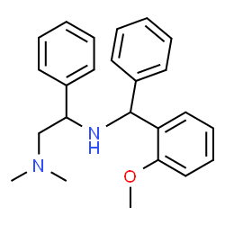N,N-Dimethyl-β-[α-(o-methoxyphenyl)benzylamino]benzeneethanamine结构式
