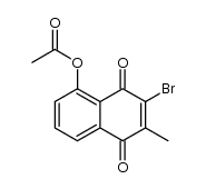 5-acetyloxy-3-bromo-2-methyl-1,4-naphthoquinone结构式