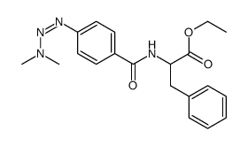 ethyl 2-[(4-dimethylaminodiazenylbenzoyl)amino]-3-phenyl-propanoate structure