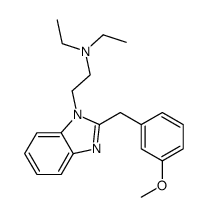 1-(2-Diethylaminoethyl)-2-(3-methoxybenzyl)-benzimidazole结构式