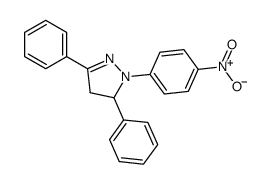 2-(4-nitrophenyl)-3,5-diphenyl-3,4-dihydropyrazole结构式