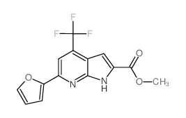 METHYL 4-(TRIFLUOROMETHYL)-6-(FURAN-2-YL)-1H-PYRROLO[2,3-B]PYRIDINE-2-CARBOXYLATE picture