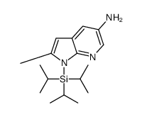 1H-PYRROLO[2,3-B]PYRIDIN-5-AMINE, 2-METHYL-1-[TRIS(1-METHYLETHYL)SILYL]- Structure