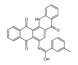 3-Methyl-N-(5,8,13,14-tetrahydro-5,8,14-trioxonaphth[2,3-c]acridin-6-yl)benzamide Structure