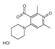 2,6-dimethyl-3-nitro-1-oxido-4-piperidin-1-ylpyridin-1-ium,hydrochloride结构式