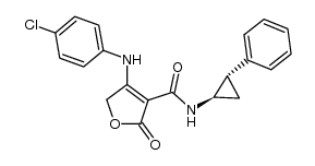 4-[(p-chlorophenyl)amino]-2,5-dihydro-2-oxo-N-(trans-2-phenylcyclopropyl)-3-furancarboxamide Structure