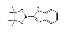 4-甲基-1H-吲哚-2-硼酸频那醇酯结构式
