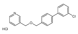 3-[[4-(3-chlorophenyl)phenyl]methoxymethyl]pyridine,hydrochloride结构式
