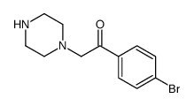 1-(4-溴苯基)-2-(1-哌嗪基)-乙酮结构式