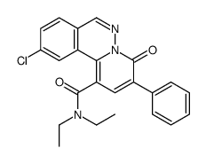 10-chloro-N,N-diethyl-4-oxo-3-phenylpyrido[2,1-a]phthalazine-1-carboxamide结构式