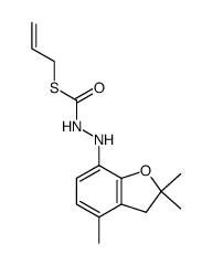 S-allyl 2-(2,3-dihydro-2,2,4-trimethylbenzofuran-7-yl)hydrazinethiocarboxylate结构式