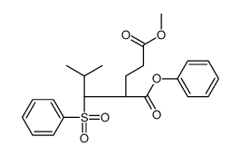 5-O-methyl 1-O-phenyl (2R)-2-[(1R)-1-(benzenesulfonyl)-2-methylpropyl]pentanedioate Structure