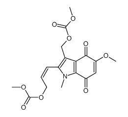 [(E)-3-[5-methoxy-3-(methoxycarbonyloxymethyl)-1-methyl-4,7-dioxo-indol-2-yl]prop-2-enyl] methyl carbonate结构式