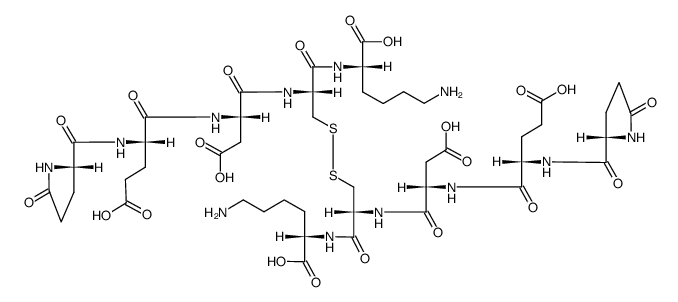 (Glp-Glu-Asp-Cys(-)-Lys-OH)2 Structure