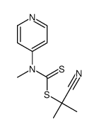 2-氰基丙基 N-甲基-N-(4-吡啶)氨基二硫代碳酸酯结构式