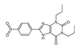 8-(4-nitrophenyl)-1,3-dipropyl-7H-purine-2,6-dione Structure