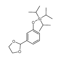 (3-(1,3-dioxolan-2-yl)phenoxy)triisopropylsilane Structure