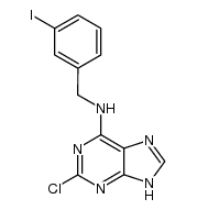 2-chloro-N-6-(3-iodobenzyl)adenine结构式