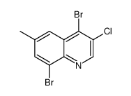 3-Chloro-4,8-dibromo-6-methylquinoline structure