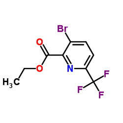 Ethyl 3-bromo-6-(trifluoromethyl)pyridine-2-carboxylate结构式