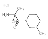 2-Amino-2-methyl-1-(3-methyl-1-piperidinyl)-1-propanone hydrochloride结构式