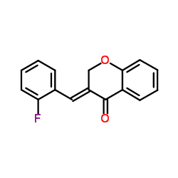 3-[(E)-(2-FLUOROPHENYL)METHYLIDENE]-2,3-DIHYDRO-4H-CHROMEN-4-ONE Structure